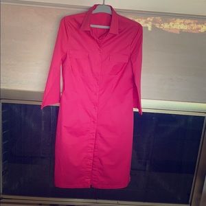 Raspberry pink cotton dress shirt for everyday